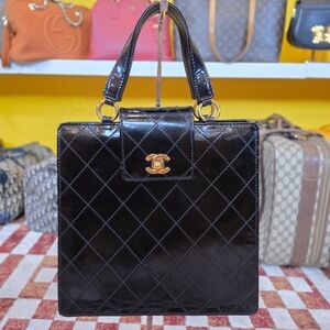 Chanel Patent Leather Hand Bag As Shown on Live Show as is